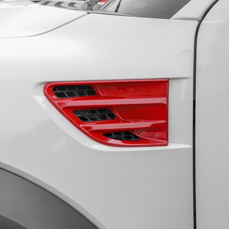 Jimen مناسب لفورد F-150 SVT رابتور 2009-2014، 2 قطعة غطاء تهوية جانبي للسيارة (أحمر) - Image 5